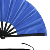 Maxbell Folding Fan Decorative Boots on The Ground Fan for Festival Carnival Blue