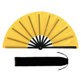Maxbell Folding Fan Decorative Boots on The Ground Fan for Festival Carnival Yellow