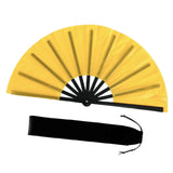 Maxbell Folding Fan Decorative Boots on The Ground Fan for Festival Carnival Yellow