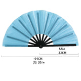 Maxbell Folding Fan Decorative Boots on The Ground Fan for Festival Carnival Light Blue
