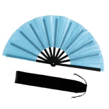 Maxbell Folding Fan Decorative Boots on The Ground Fan for Festival Carnival Light Blue