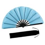 Maxbell Folding Fan Decorative Boots on The Ground Fan for Festival Carnival Light Blue