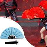 Maxbell Folding Fan Decorative Boots on The Ground Fan for Festival Carnival Light Blue