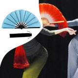 Maxbell Folding Fan Decorative Boots on The Ground Fan for Festival Carnival Light Blue