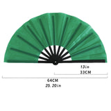 Maxbell Folding Fan Decorative Boots on The Ground Fan for Festival Carnival Greem
