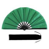 Maxbell Folding Fan Decorative Boots on The Ground Fan for Festival Carnival Greem