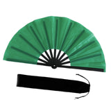 Maxbell Folding Fan Decorative Boots on The Ground Fan for Festival Carnival Greem