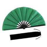Maxbell Folding Fan Decorative Boots on The Ground Fan for Festival Carnival Greem