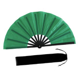 Maxbell Folding Fan Decorative Boots on The Ground Fan for Festival Carnival Greem