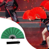 Maxbell Folding Fan Decorative Boots on The Ground Fan for Festival Carnival Greem