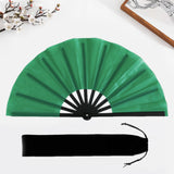 Maxbell Folding Fan Decorative Boots on The Ground Fan for Festival Carnival Greem
