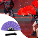 Maxbell Folding Fan Decorative Boots on The Ground Fan for Festival Carnival Purple