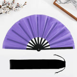 Maxbell Folding Fan Decorative Boots on The Ground Fan for Festival Carnival Purple
