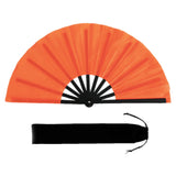 Maxbell Folding Fan Decorative Boots on The Ground Fan for Festival Carnival Orange