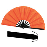 Maxbell Folding Fan Decorative Boots on The Ground Fan for Festival Carnival Orange