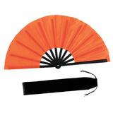 Maxbell Folding Fan Decorative Boots on The Ground Fan for Festival Carnival Orange