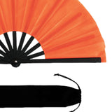 Maxbell Folding Fan Decorative Boots on The Ground Fan for Festival Carnival Orange