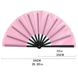 Maxbell Folding Fan Decorative Boots on The Ground Fan for Festival Carnival Pink