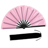 Maxbell Folding Fan Decorative Boots on The Ground Fan for Festival Carnival Pink
