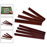 Maxbell 4Pcs Wooden Mahjong Tiles Racks Mahjong Tool for  Holiday Home 230x20mm