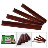 Maxbell 4Pcs Wooden Mahjong Tiles Racks Mahjong Tool for  Holiday Home 230x20mm