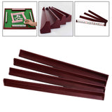 Maxbell 4Pcs Wooden Mahjong Tiles Racks Mahjong Tool for  Holiday Home 450x30x5mm