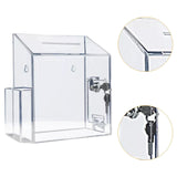 Maxbell Suggestion Box Clear Multifunctional Comment Box for Tabletop Shop Reception