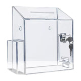 Maxbell Suggestion Box Clear Multifunctional Comment Box for Tabletop Shop Reception