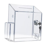 Maxbell Suggestion Box Clear Multifunctional Comment Box for Tabletop Shop Reception