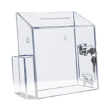 Maxbell Suggestion Box Clear Multifunctional Comment Box for Tabletop Shop Reception