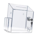 Maxbell Suggestion Box Clear Multifunctional Comment Box for Tabletop Shop Reception