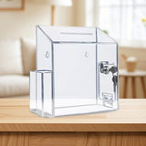 Maxbell Suggestion Box Clear Multifunctional Comment Box for Tabletop Shop Reception