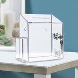 Maxbell Suggestion Box Clear Multifunctional Comment Box for Tabletop Shop Reception