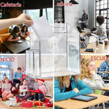 Maxbell Suggestion Box Clear Multifunctional Comment Box for Tabletop Shop Reception