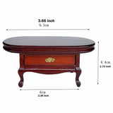 Maxbell Dollhouse Coffee Table 1/12 Wood Miniature Furniture Dollhouse Bedside Table