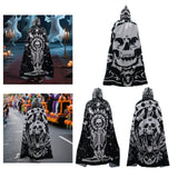 Maxbell Halloween Cloak with Hood Wizard Cosplay for Roles Play Carnivals Stage Show Style A