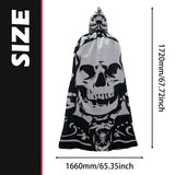 Maxbell Halloween Cloak with Hood Wizard Cosplay for Roles Play Carnivals Stage Show Style A
