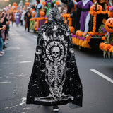 Maxbell Halloween Cloak with Hood Wizard Cosplay for Roles Play Carnivals Stage Show Style B