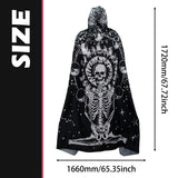 Maxbell Halloween Cloak with Hood Wizard Cosplay for Roles Play Carnivals Stage Show Style B