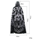 Maxbell Halloween Cloak with Hood Wizard Cosplay for Roles Play Carnivals Stage Show Style C