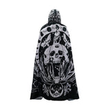 Maxbell Halloween Cloak with Hood Wizard Cosplay for Roles Play Carnivals Stage Show Style C