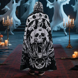 Maxbell Halloween Cloak with Hood Wizard Cosplay for Roles Play Carnivals Stage Show Style C