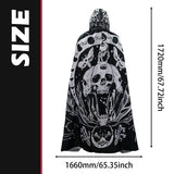 Maxbell Halloween Cloak with Hood Wizard Cosplay for Roles Play Carnivals Stage Show Style C
