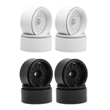 Maxbell 4 Pieces Wheel Rims Replacement for 1:10 1:12 RC Remote Control Vehicles Toy Black