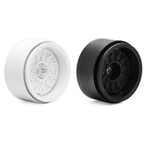 Maxbell 4 Pieces Wheel Rims Replacement for 1:10 1:12 RC Remote Control Vehicles Toy Black