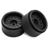 Maxbell 4 Pieces Wheel Rims Replacement for 1:10 1:12 RC Remote Control Vehicles Toy Black