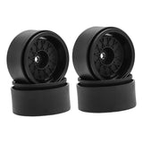 Maxbell 4 Pieces Wheel Rims Replacement for 1:10 1:12 RC Remote Control Vehicles Toy Black