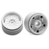 Maxbell 4 Pieces Wheel Rims Replacement for 1:10 1:12 RC Remote Control Vehicles Toy White