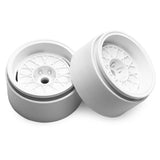 Maxbell 4 Pieces Wheel Rims Replacement for 1:10 1:12 RC Remote Control Vehicles Toy White