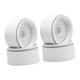 Maxbell 4 Pieces Wheel Rims Replacement for 1:10 1:12 RC Remote Control Vehicles Toy White